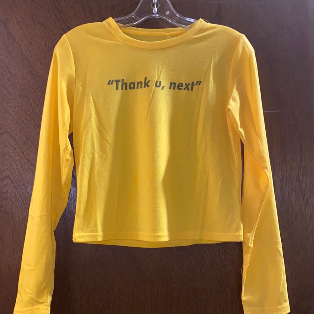 small yellow crop top